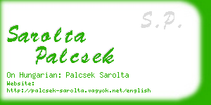 sarolta palcsek business card